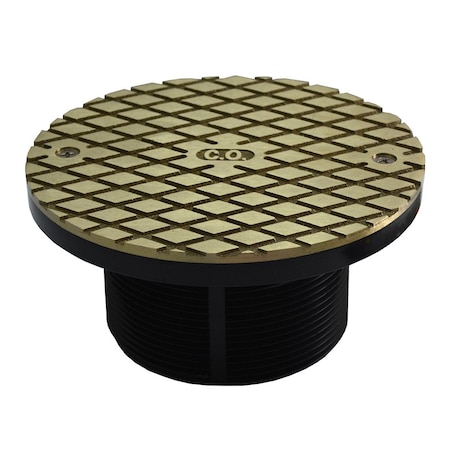 Jones Stephens 3-1/2in. ABS Cleanout Spud with 5in. Nickel Bronze Cover D59949